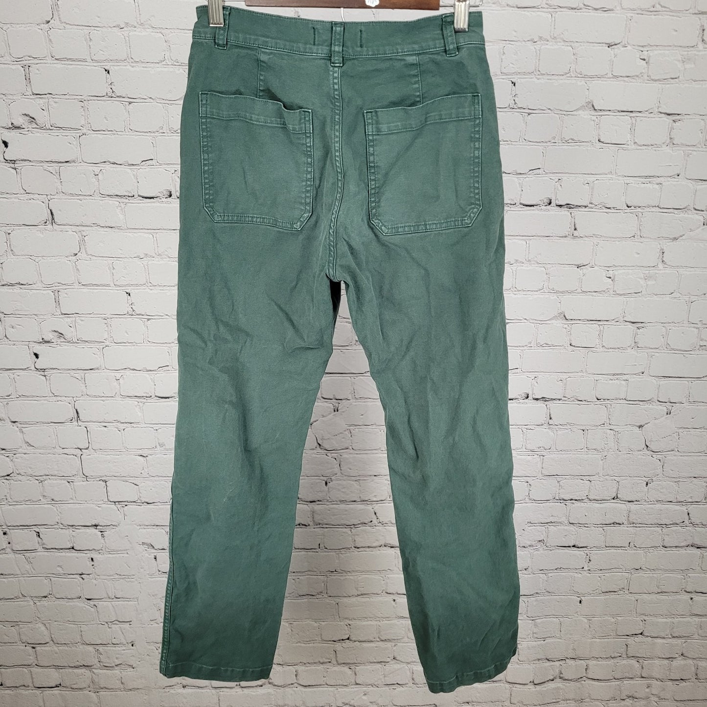 Madewell Green 90's Straight Distressed High Rise Stretch Pants Size 26 (26x30)