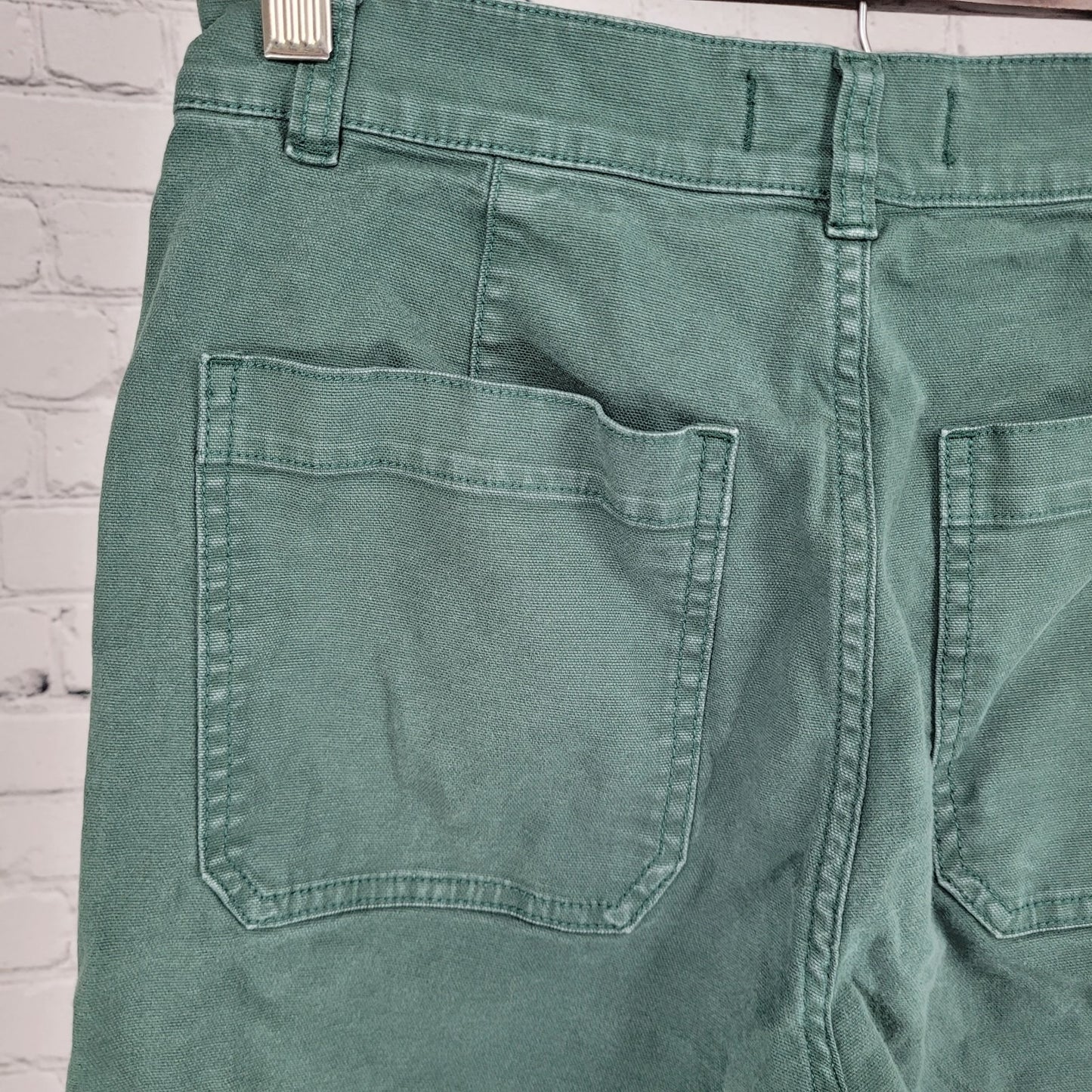 Madewell Green 90's Straight Distressed High Rise Stretch Pants Size 26 (26x30)