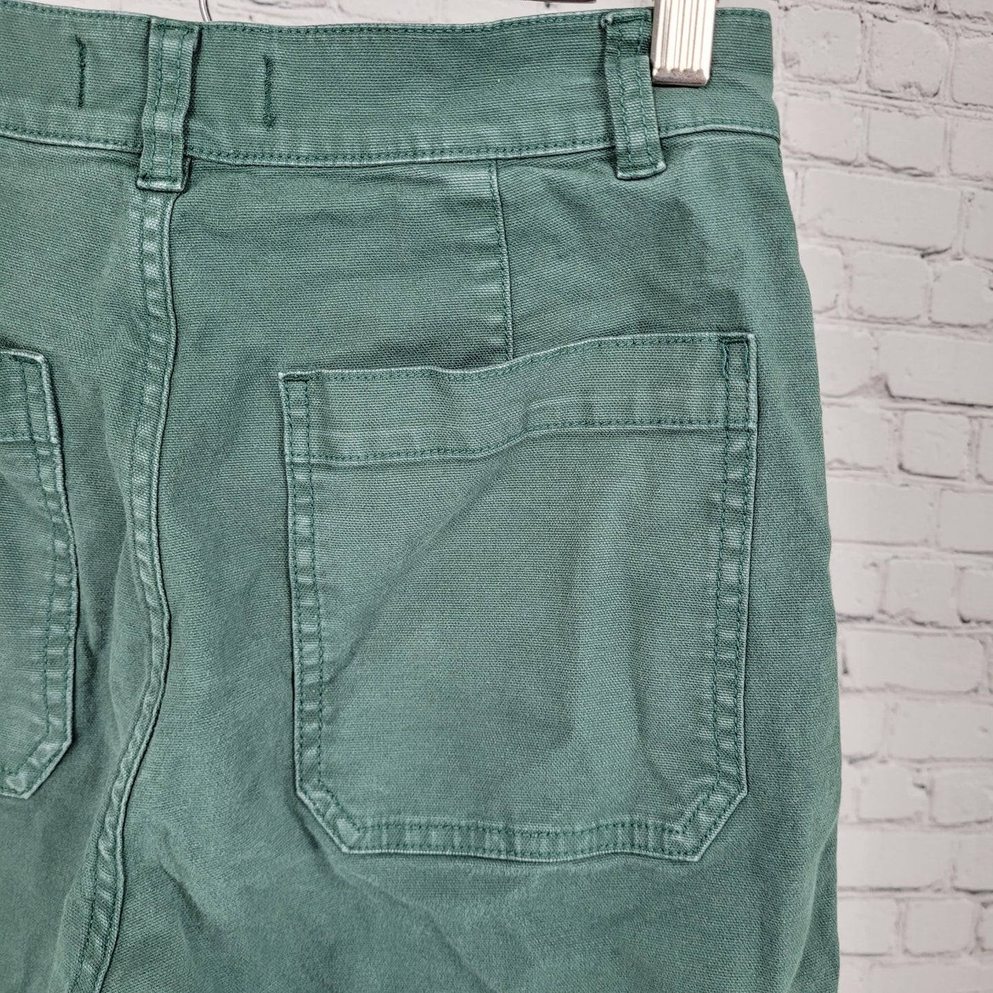 Madewell Green 90's Straight Distressed High Rise Stretch Pants Size 26 (26x30)