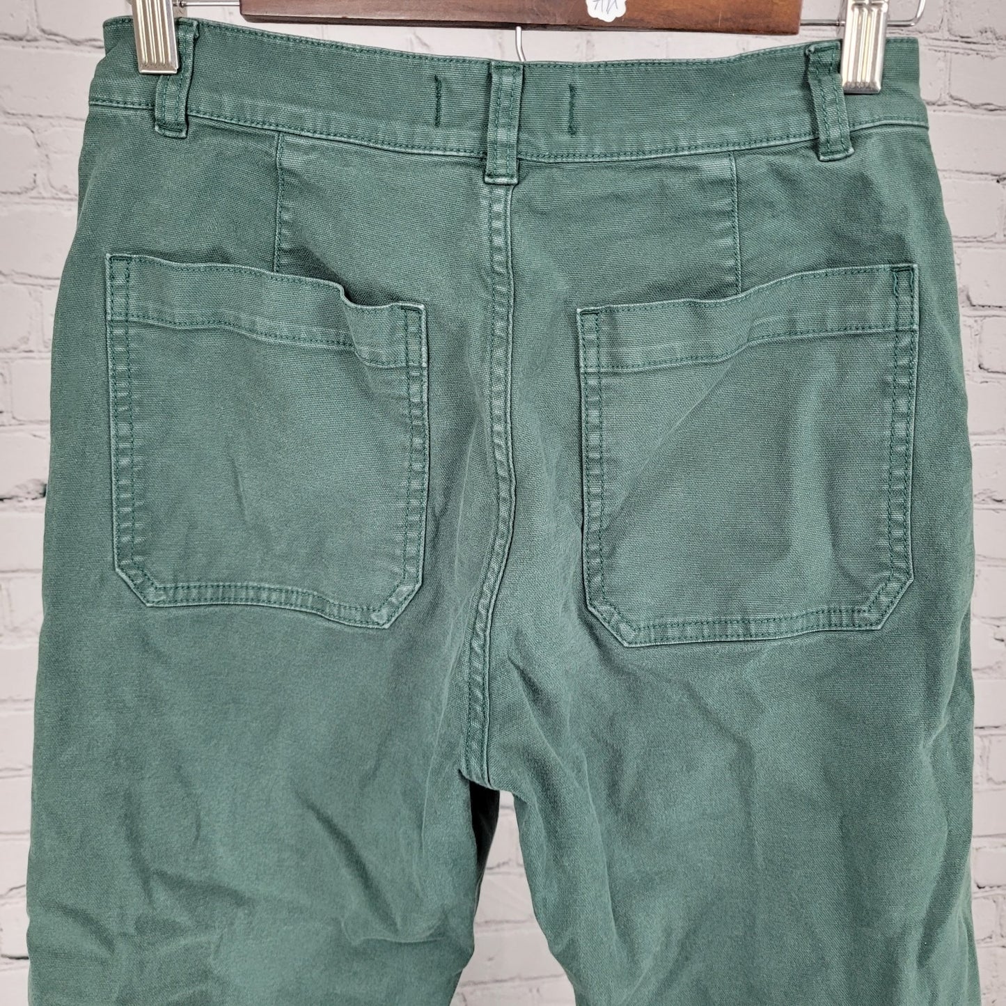 Madewell Green 90's Straight Distressed High Rise Stretch Pants Size 26 (26x30)
