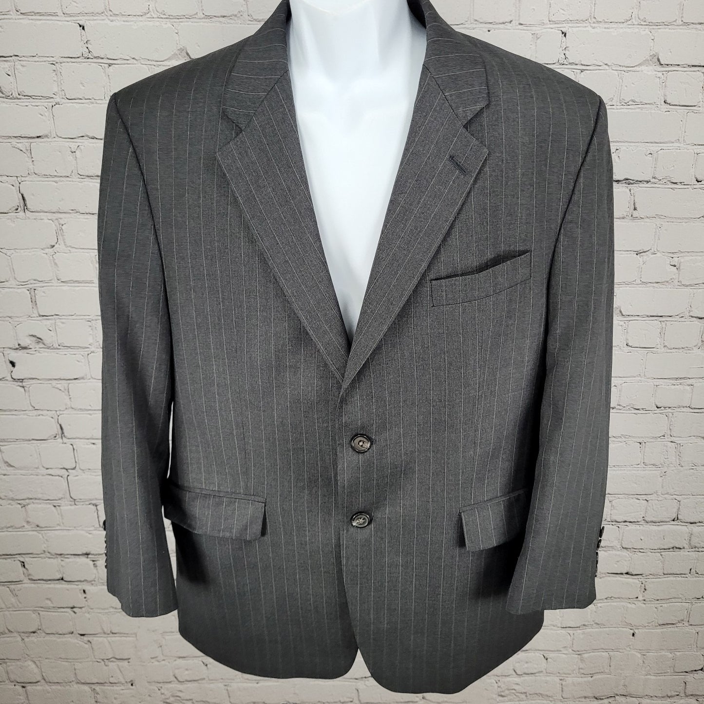 Lauren Ralph Lauren Grey 100% Wool Blazer Sport Coat Canada Made Size 42S