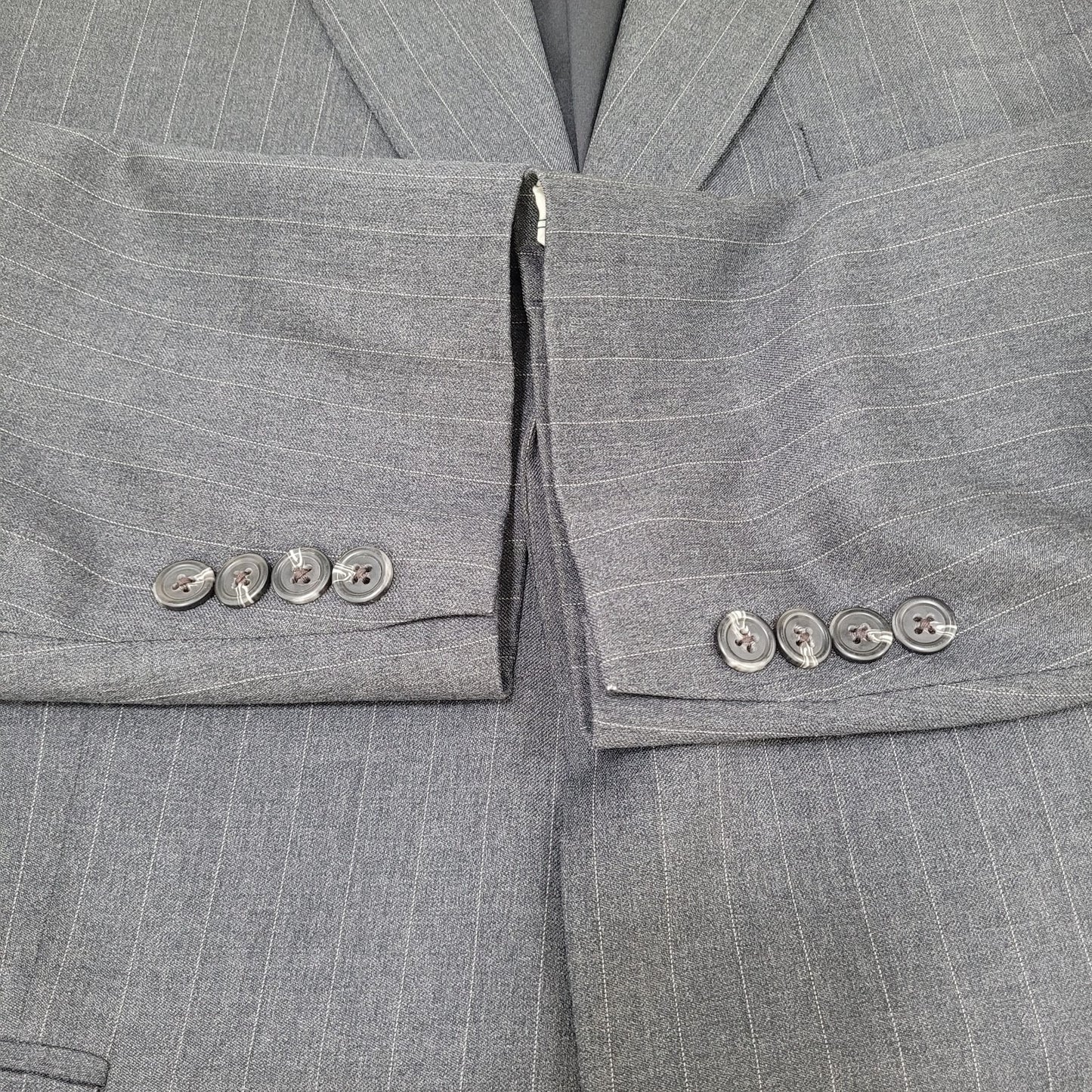 Lauren Ralph Lauren Grey 100% Wool Blazer Sport Coat Canada Made Size 42S