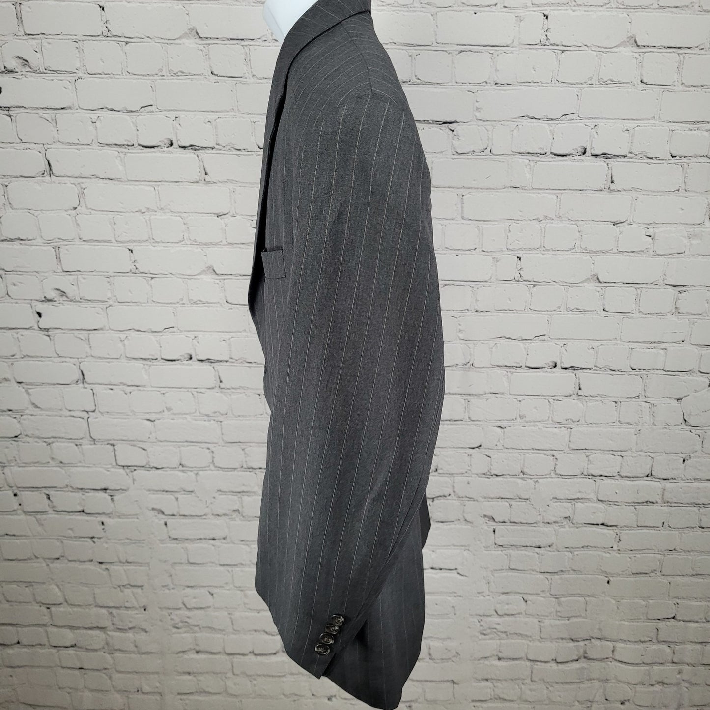 Lauren Ralph Lauren Grey 100% Wool Blazer Sport Coat Canada Made Size 42S