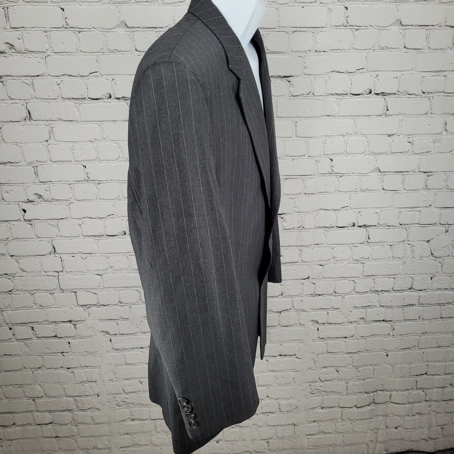 Lauren Ralph Lauren Grey 100% Wool Blazer Sport Coat Canada Made Size 42S