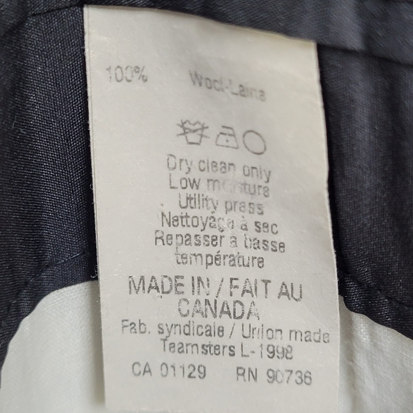 Lauren Ralph Lauren Grey 100% Wool Blazer Sport Coat Canada Made Size 42S