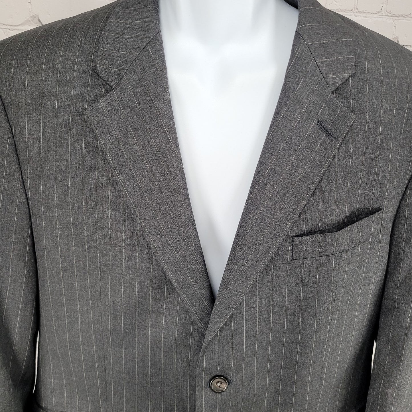 Lauren Ralph Lauren Grey 100% Wool Blazer Sport Coat Canada Made Size 42S