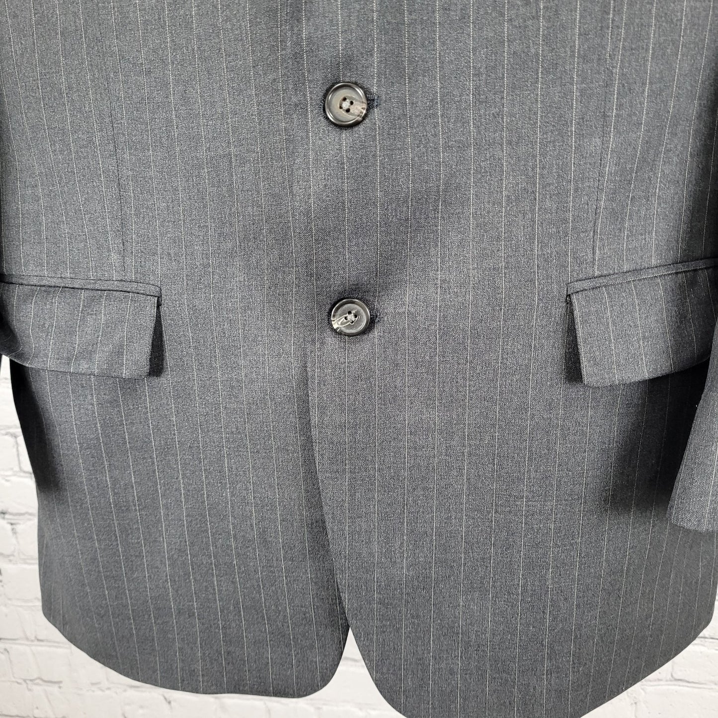 Lauren Ralph Lauren Grey 100% Wool Blazer Sport Coat Canada Made Size 42S