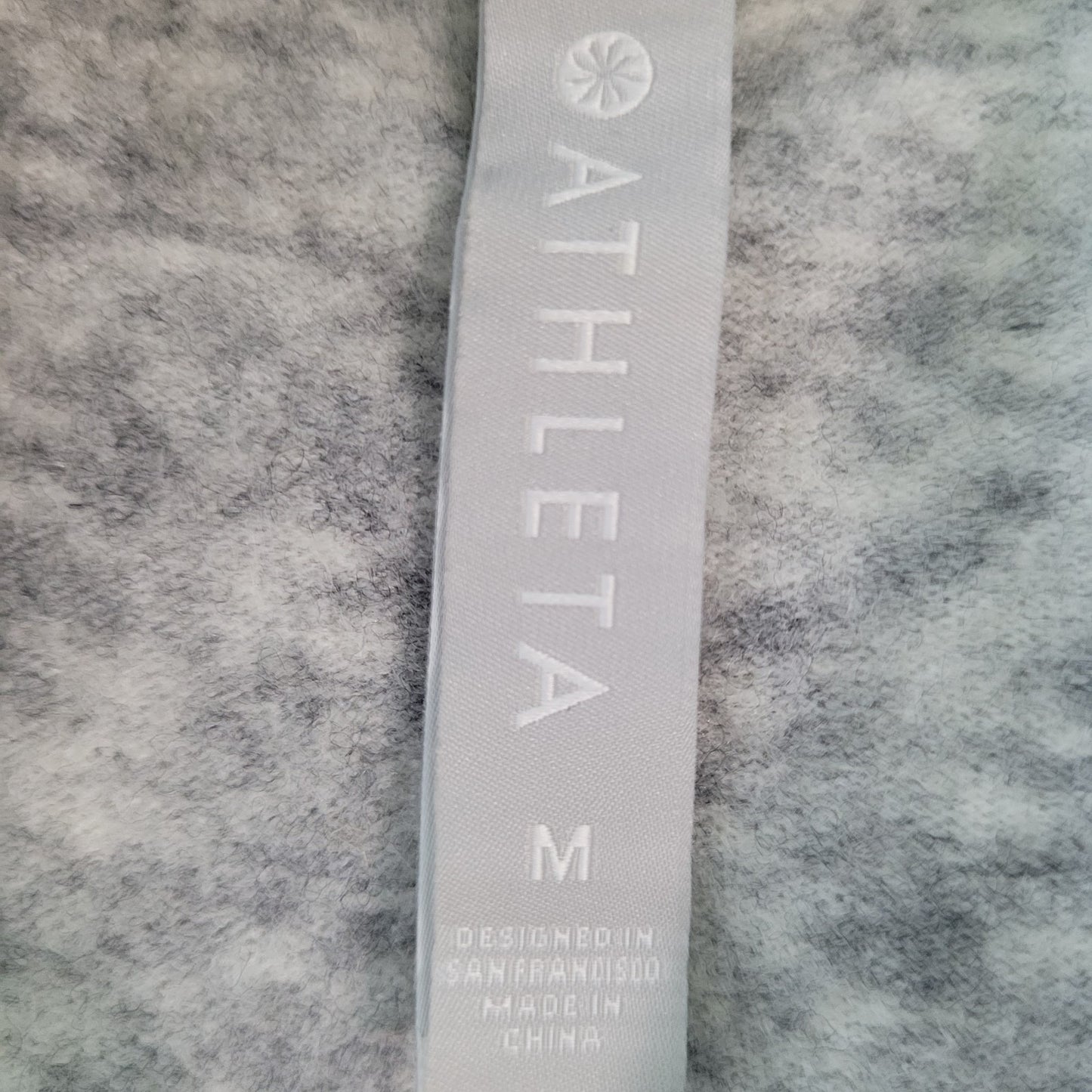 Athleta Heathered Grey Merino Extra Fine Wool Blend Sweater Size Medium M