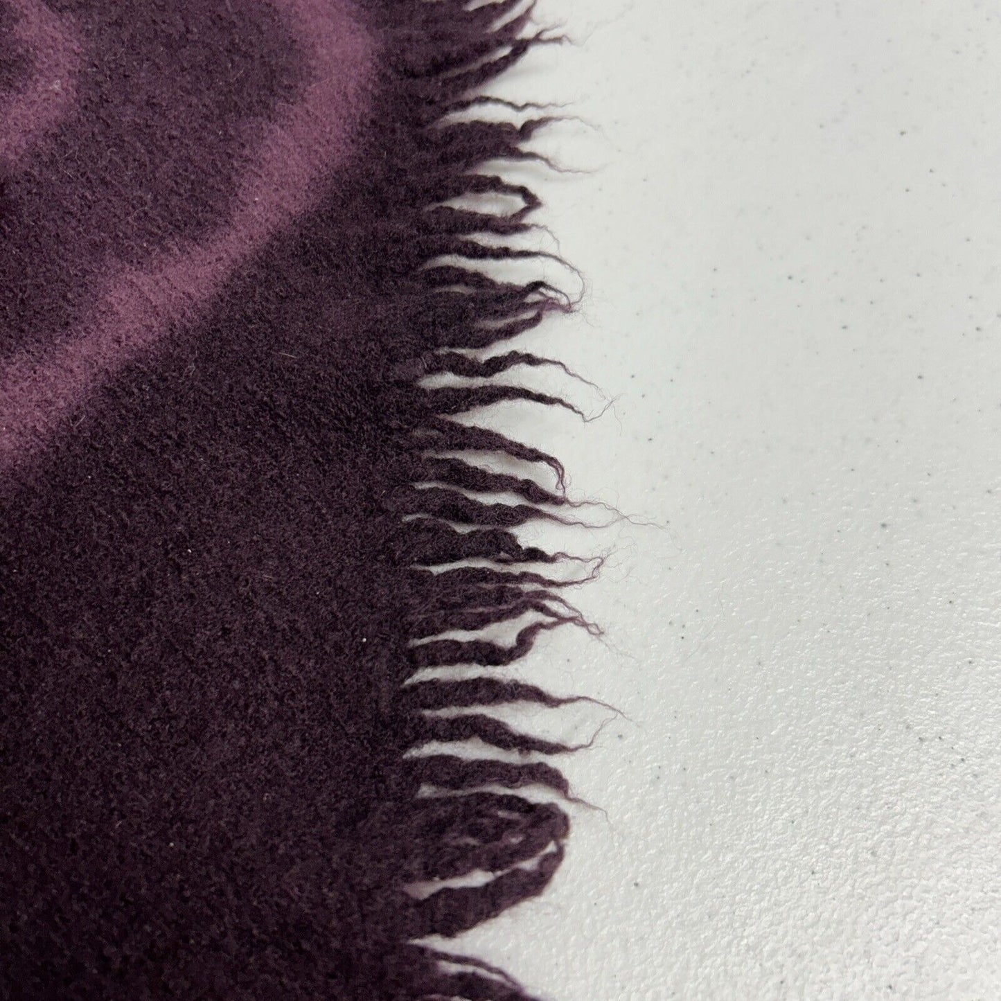 Sleeping On Snow Anthropologie Purple 100% Wool Open Front Fringe Wrap O/S