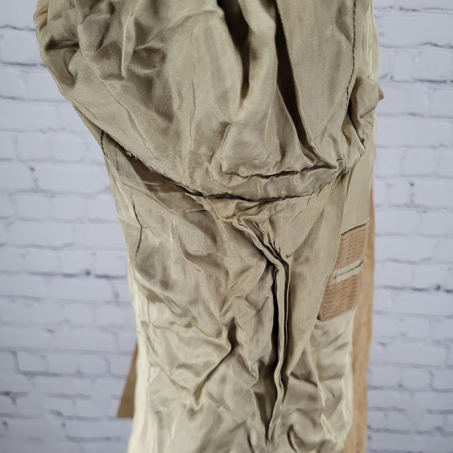 VTG Jordache Tan 100% Cotton Corduroy Double Vented Notch Blazer Jacket Size 42R