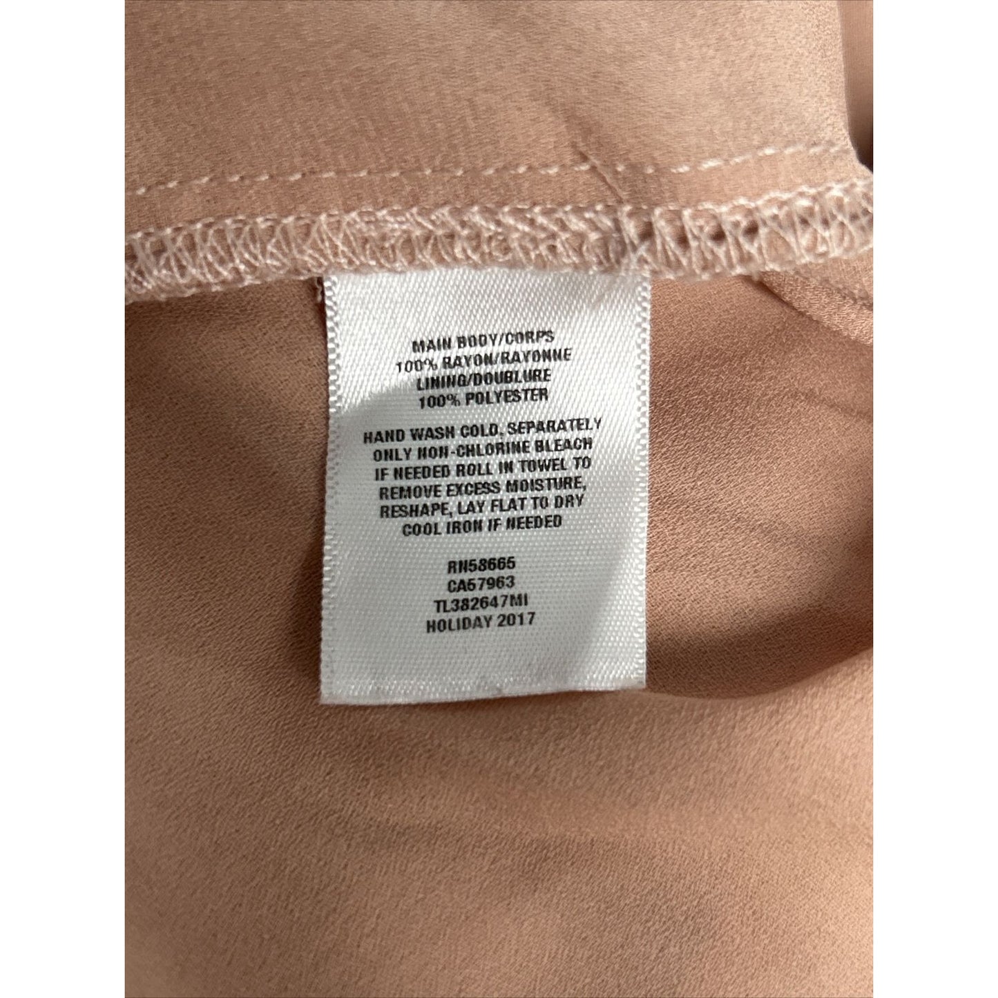 Leith Satin Asymmetrical Blush Pink Ruffle Hem Back Zip Lined Skirt Women’s M