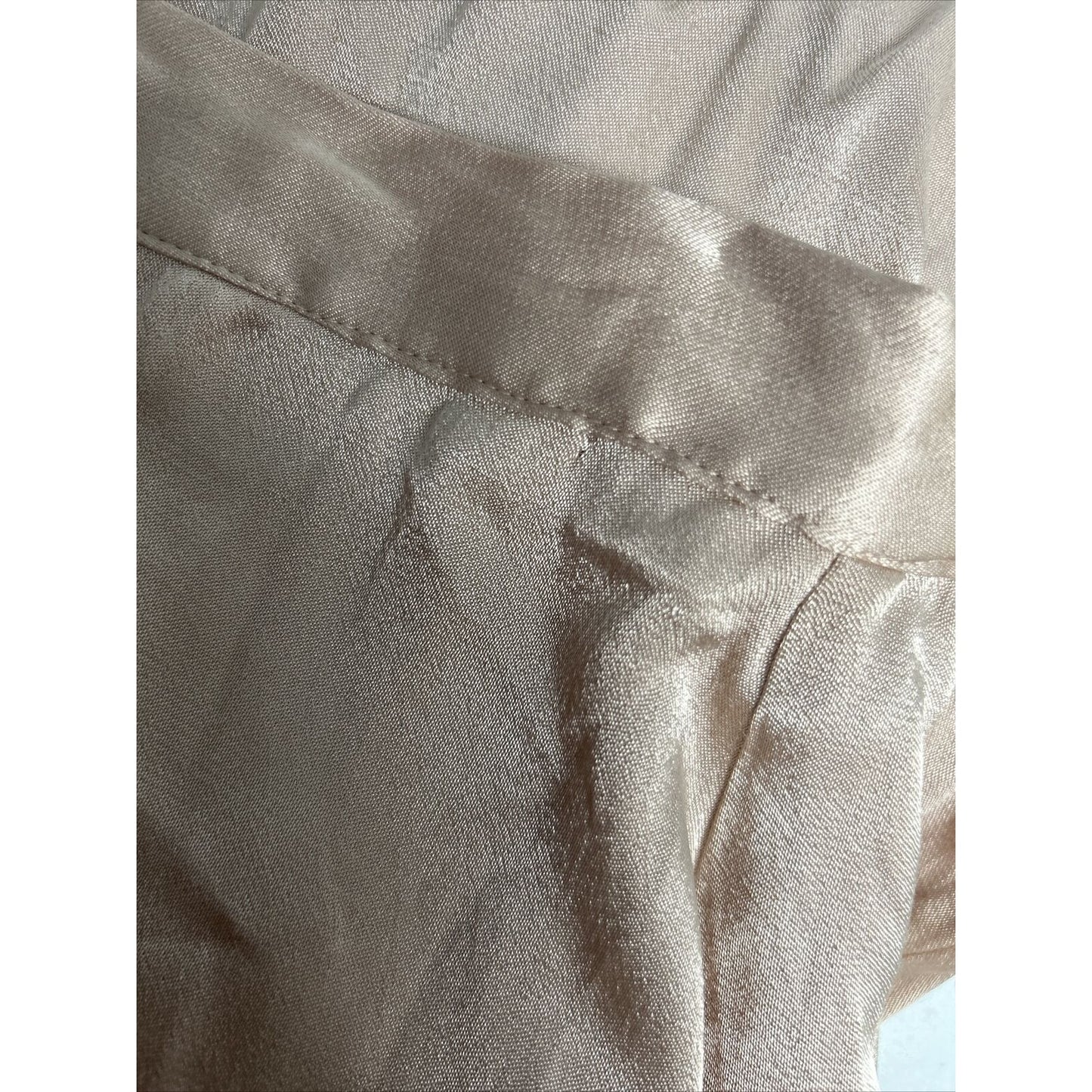 Leith Satin Asymmetrical Blush Pink Ruffle Hem Back Zip Lined Skirt Women’s M