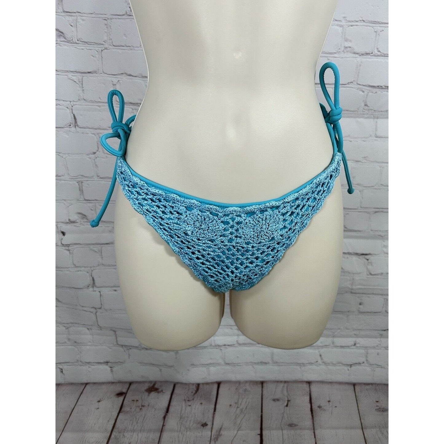 Venus Blue Crochet Tie Sides Cheeky Women’s Bikini Swimsuit Bottom 6