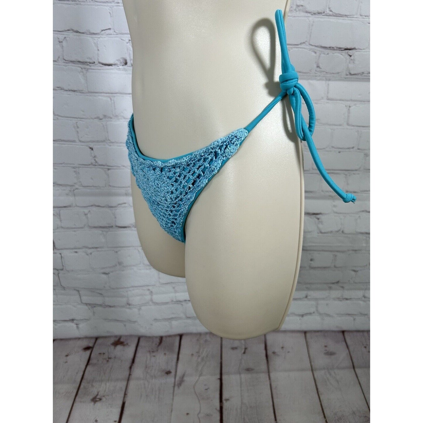 Venus Blue Crochet Tie Sides Cheeky Women’s Bikini Swimsuit Bottom 6