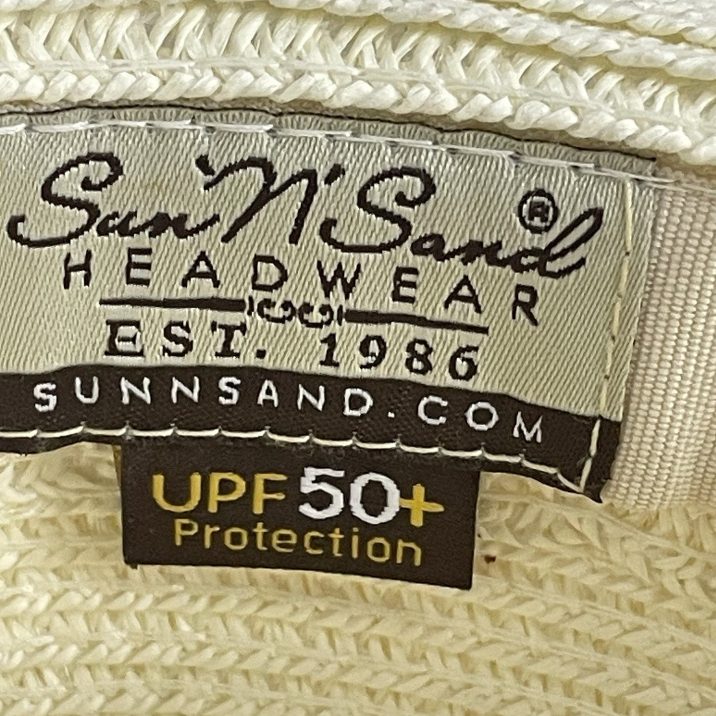 Sun N Shade White Headwear Straw UPF 50+ Protection Wide Brim Sun Hat Size O/S