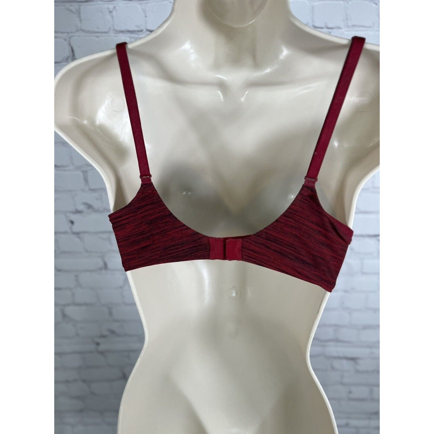 Victoria's Secret Uplift Semi Demi Bra Underwire Red Black Lightly Lined 32D