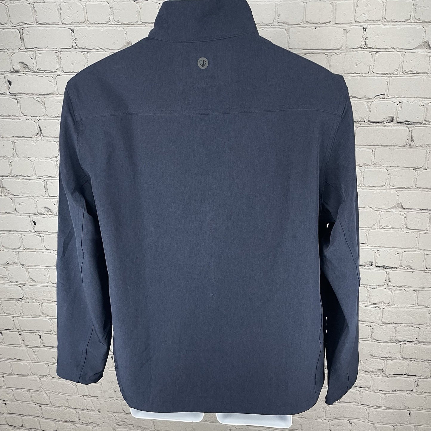 Graham Luxe Navy Blue Zipped Lightweight Activewear Stretch Jacket Size Medium M