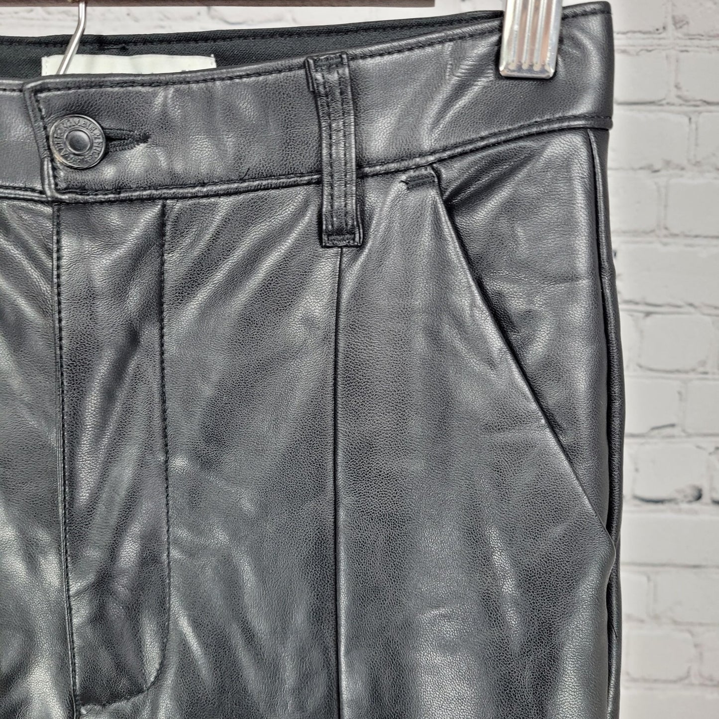 Abercrombie & Fitch Faux Leather The Skinny Ultra High Rise Pants 27 (27x33)