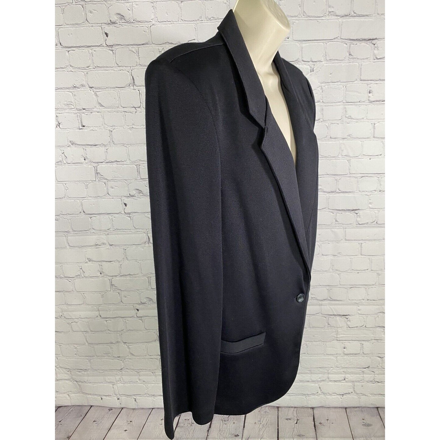 NWT VTG Alfred Dunner Black Single Button Jacket Blazer Womens 16