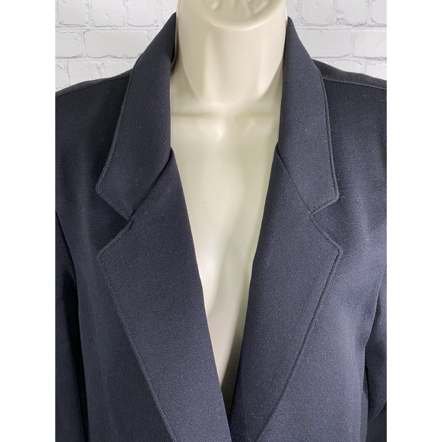 NWT VTG Alfred Dunner Black Single Button Jacket Blazer Womens 16