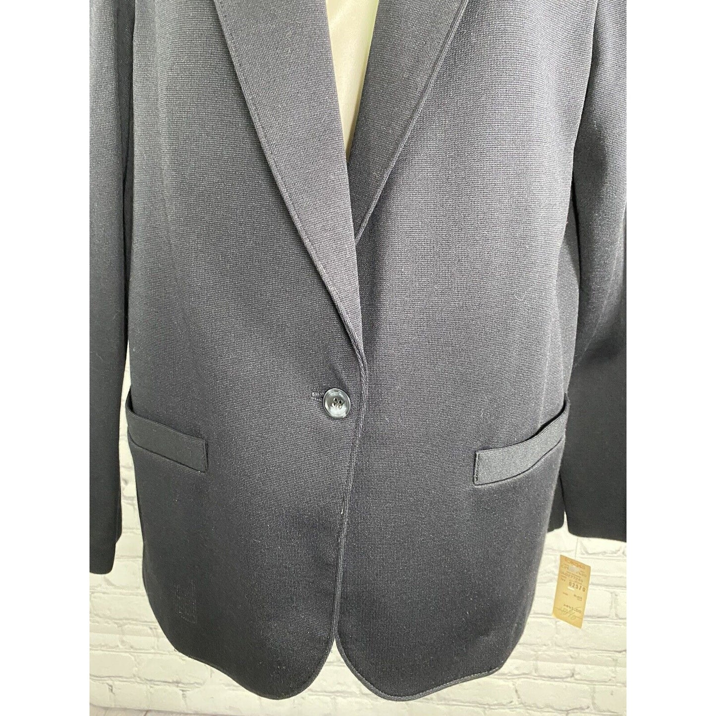 NWT VTG Alfred Dunner Black Single Button Jacket Blazer Womens 16