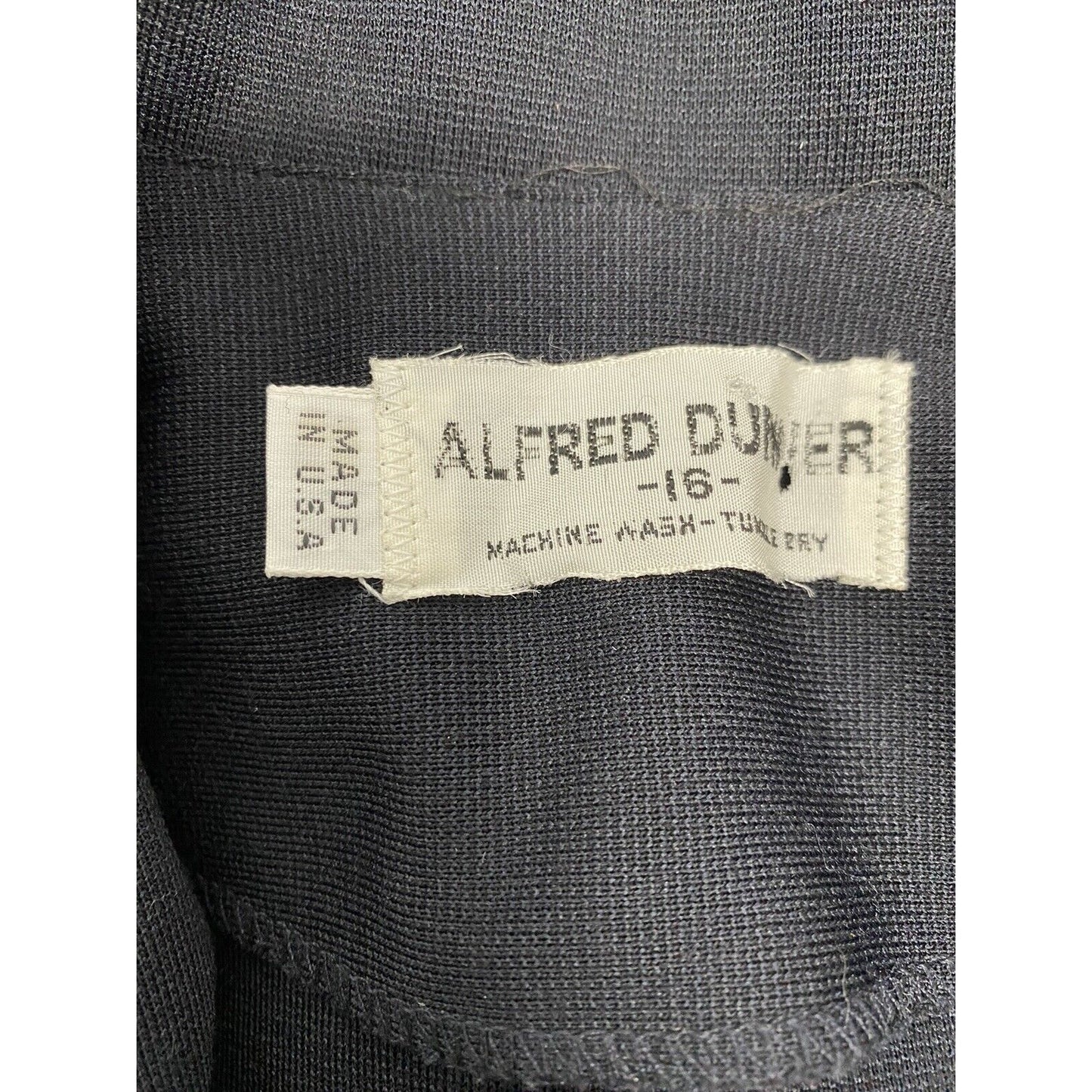 NWT VTG Alfred Dunner Black Single Button Jacket Blazer Womens 16