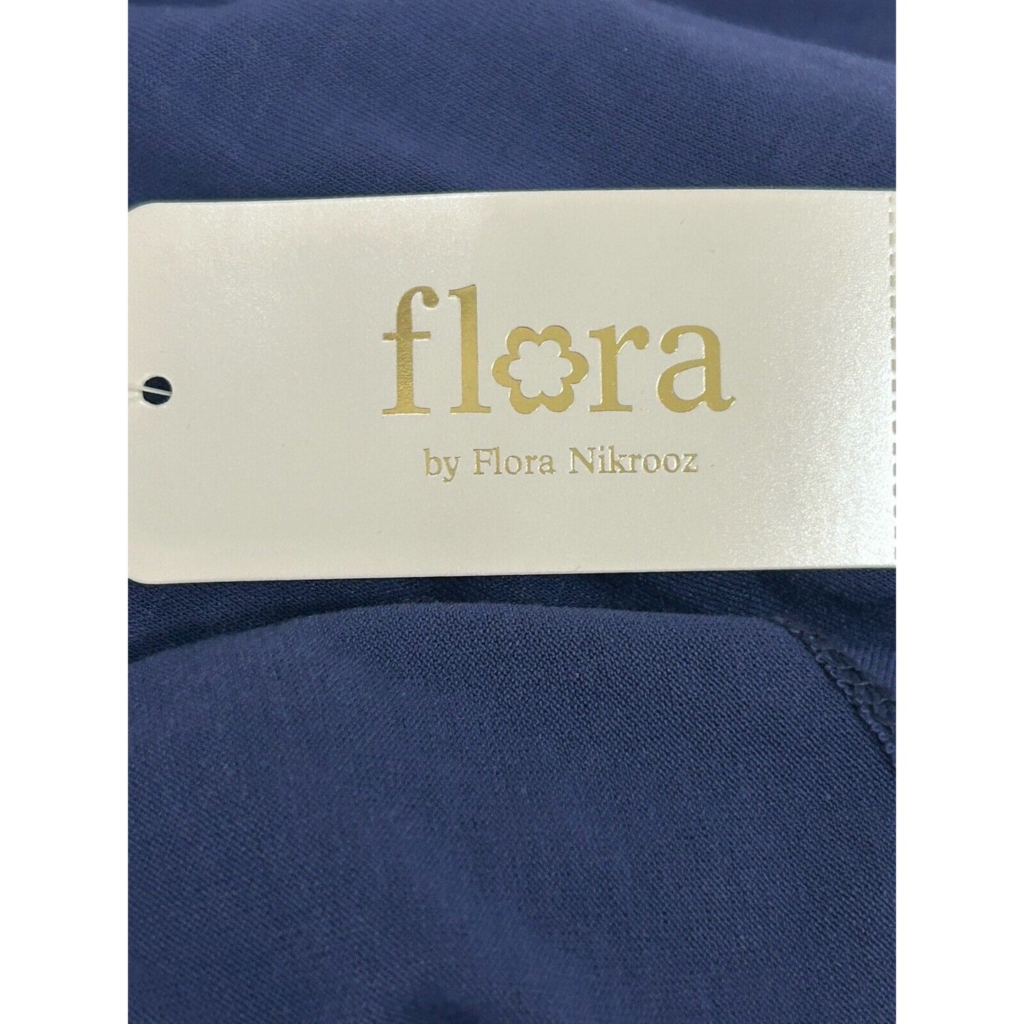 NWT Flora Nikrooz Dark Blue Short Sleeve Button Up Sleep Pajama Top Medium M