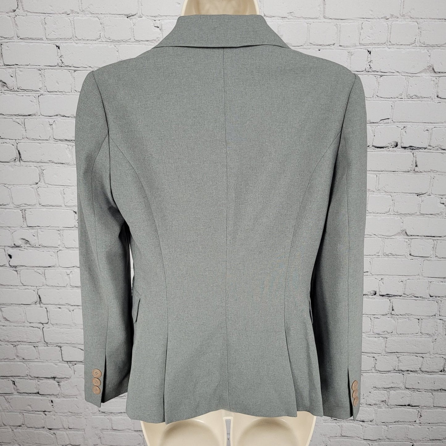 Pepe Grey Buttoned Double Vented Lightweight Blazer Suit Jacket Size Medium M
