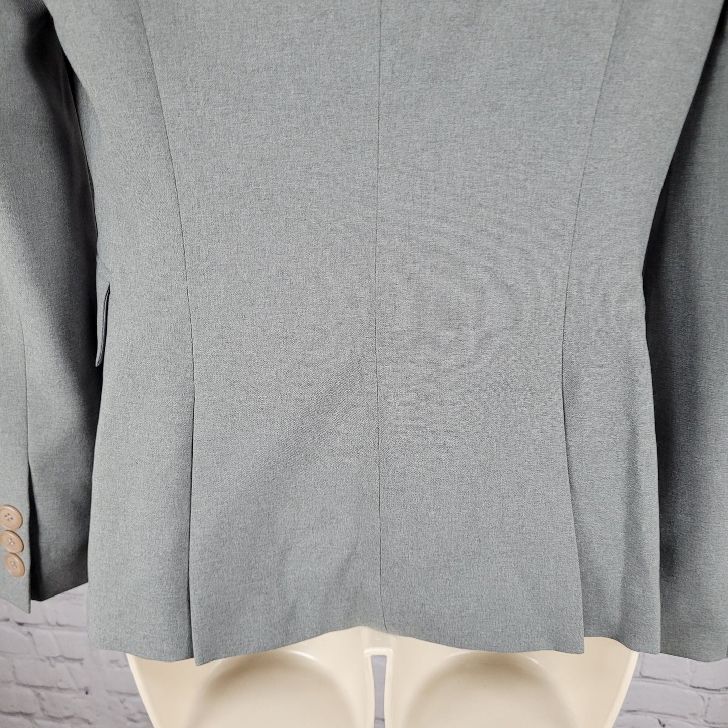 Pepe Grey Buttoned Double Vented Lightweight Blazer Suit Jacket Size Medium M