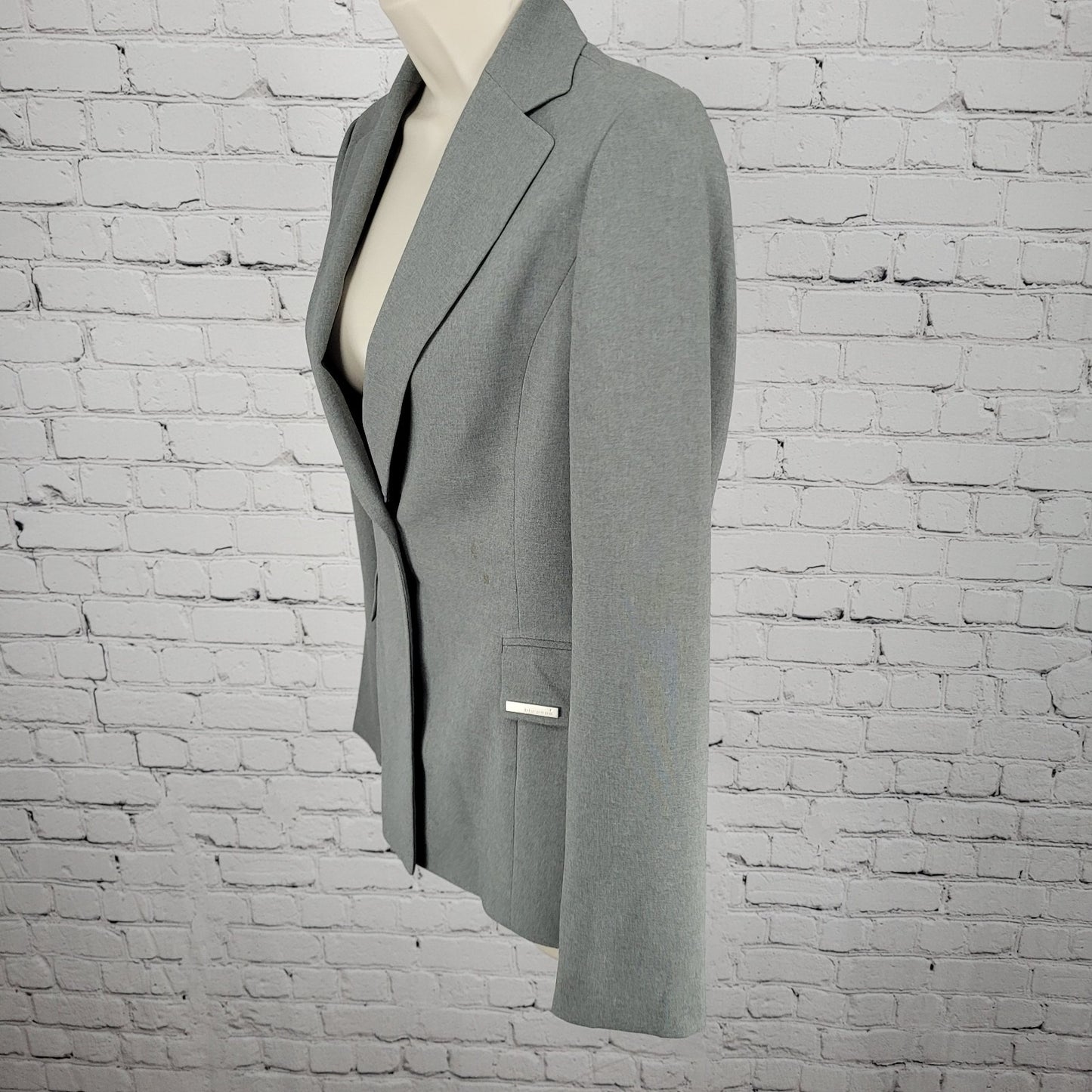 Pepe Grey Buttoned Double Vented Lightweight Blazer Suit Jacket Size Medium M