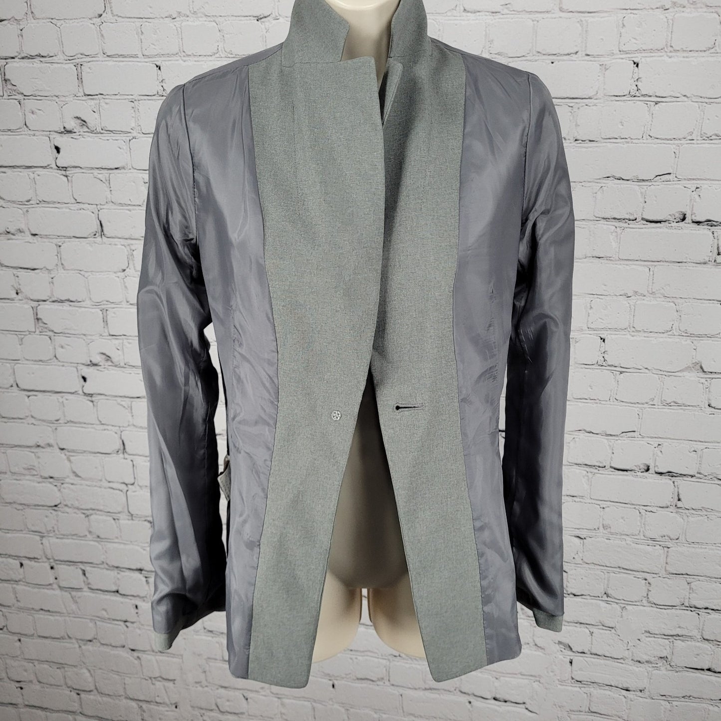 Pepe Grey Buttoned Double Vented Lightweight Blazer Suit Jacket Size Medium M