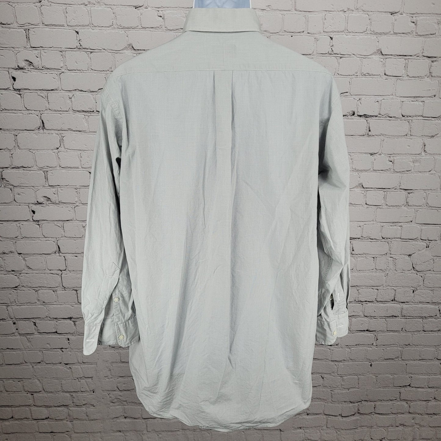 M. Goldberg Clothier Grey Cotton Button Down Long Sleeve Dress Shirt 16.5-33