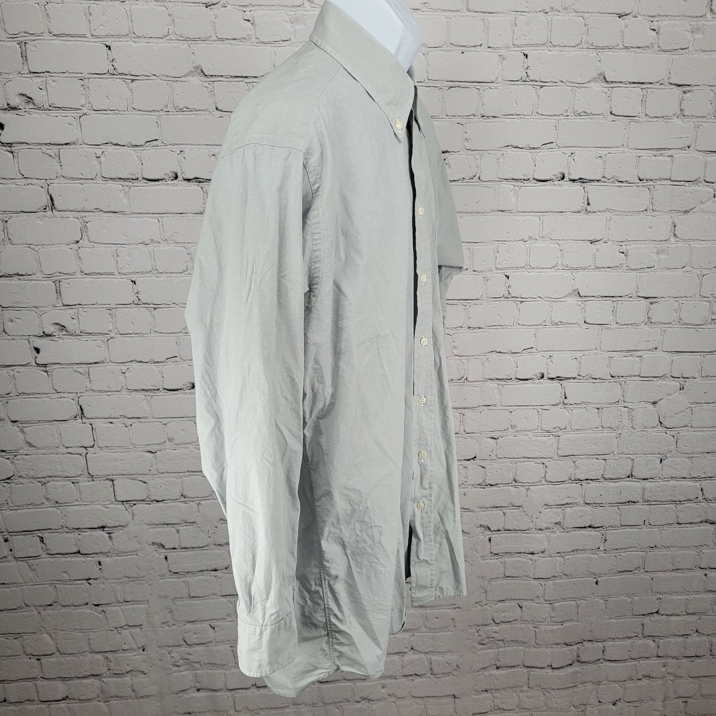 M. Goldberg Clothier Grey Cotton Button Down Long Sleeve Dress Shirt 16.5-33