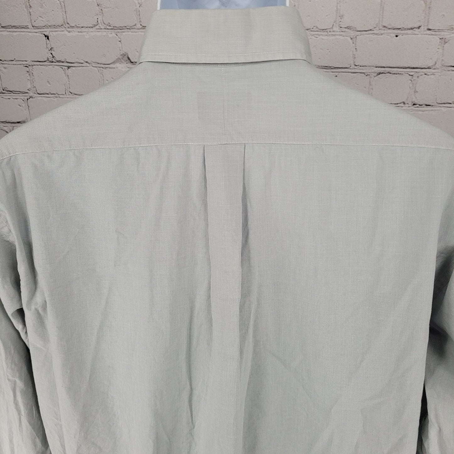 M. Goldberg Clothier Grey Cotton Button Down Long Sleeve Dress Shirt 16.5-33