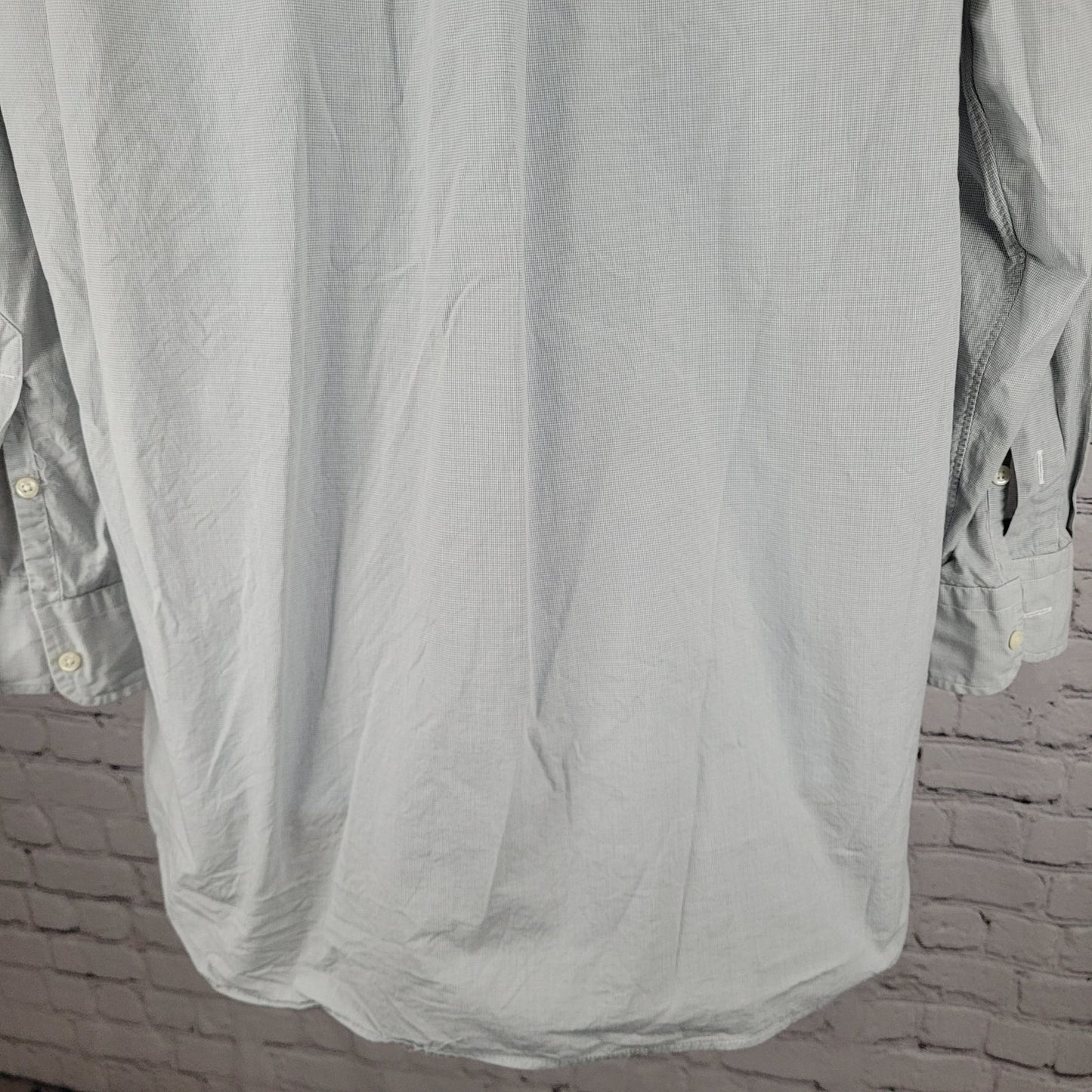 M. Goldberg Clothier Grey Cotton Button Down Long Sleeve Dress Shirt 16.5-33