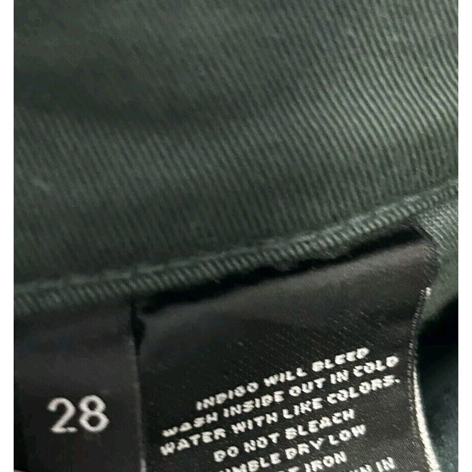 NWT J Brand Zion Green Velvet Moorland Mid Rise Skinny Jeans Size 28