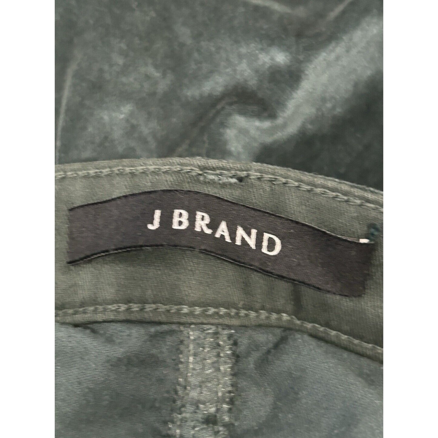 NWT J Brand Zion Green Velvet Moorland Mid Rise Skinny Jeans Size 28