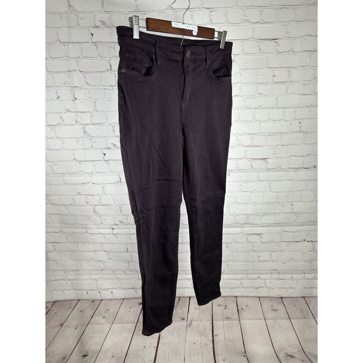 Kut from the Kloth Jeans Ankle Skinny Jeans Dark Purple Stretch Denim 6 (30x26)