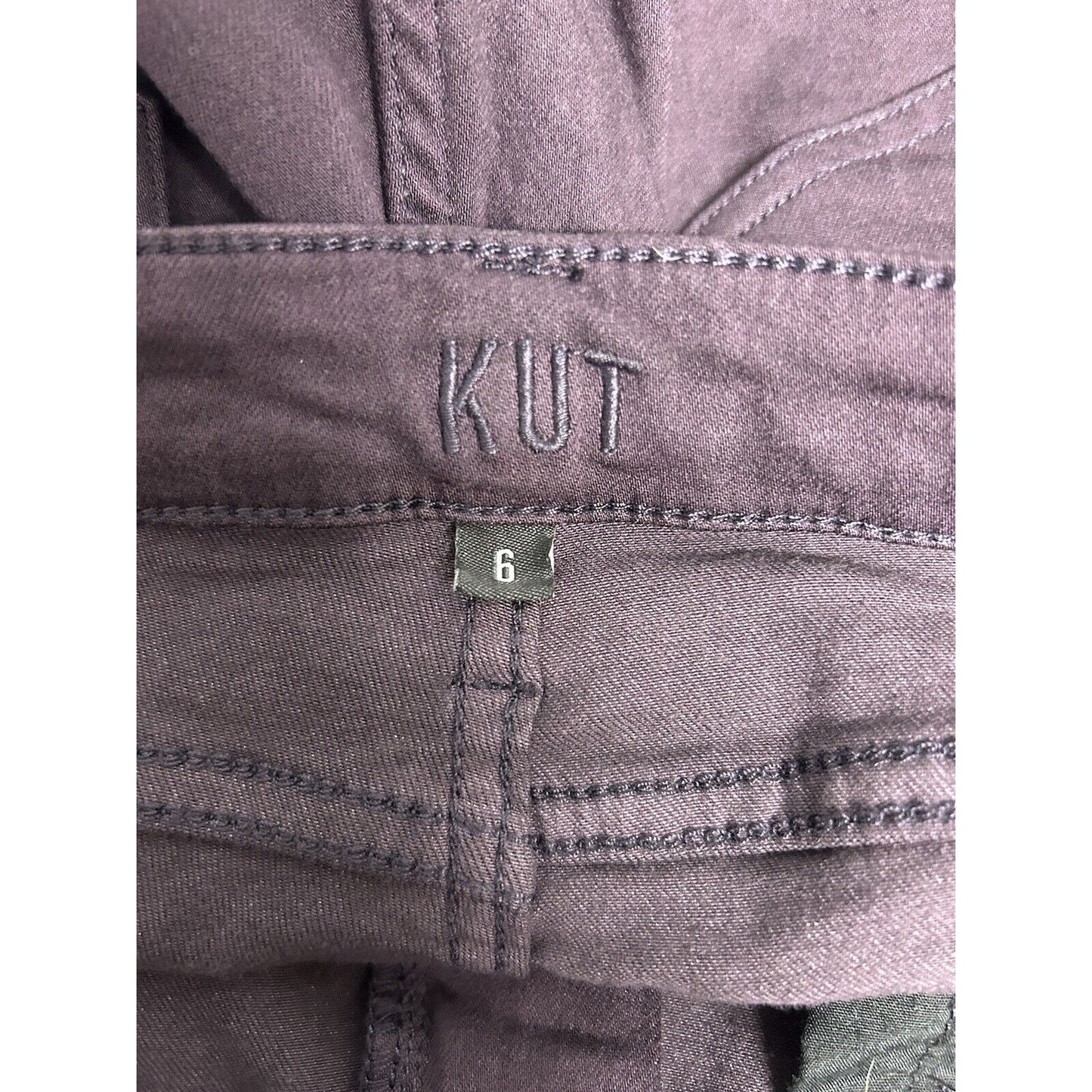 Kut from the Kloth Jeans Ankle Skinny Jeans Dark Purple Stretch Denim 6 (30x26)
