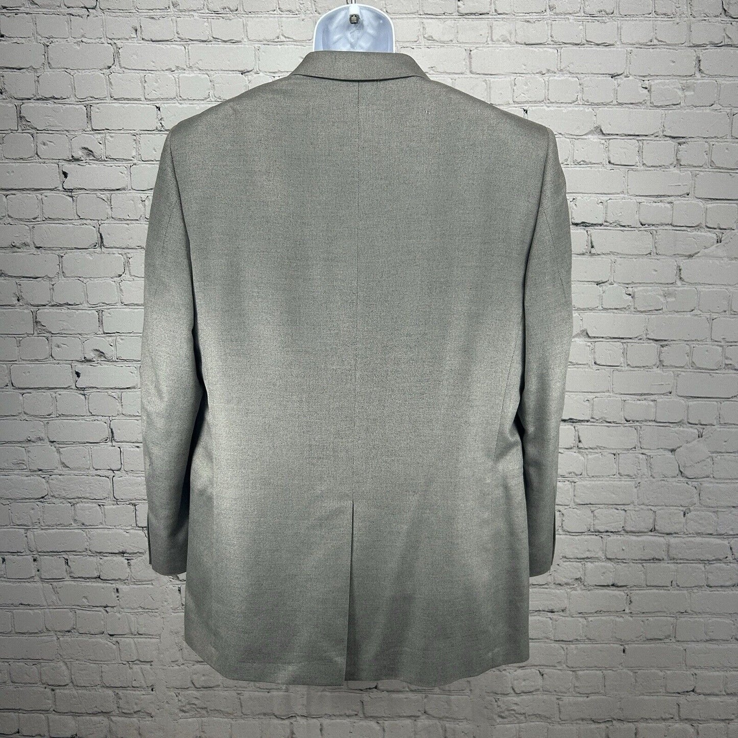 Jos A Bank Signature Gray Silk Camel Hair 2 Button Vented Suit Jacket Size 44L