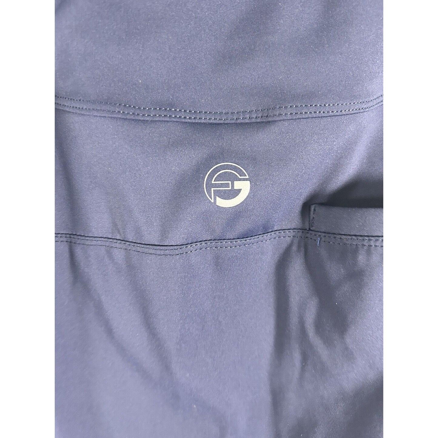 Foray Golf Navy Blue White Athletic Skort Skirt W/ Shorts Above Knee Pockets L