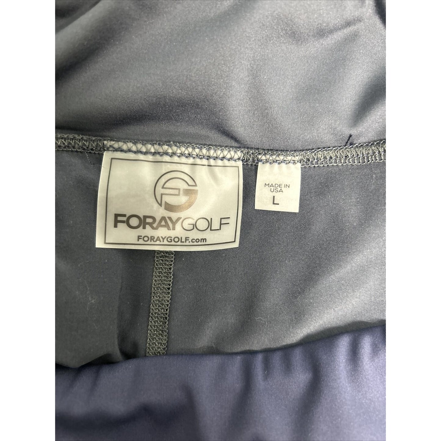 Foray Golf Navy Blue White Athletic Skort Skirt W/ Shorts Above Knee Pockets L