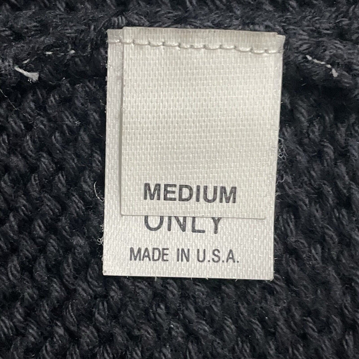 VTG Annie M Black Knitwear Wood Button Sweater Vest Collar USA Made Size Medium