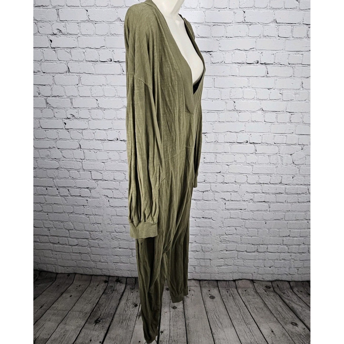 Natural Life Green 100% Cotton Long Sleeve Relaxed Casual 1 Piece Jumper Large L