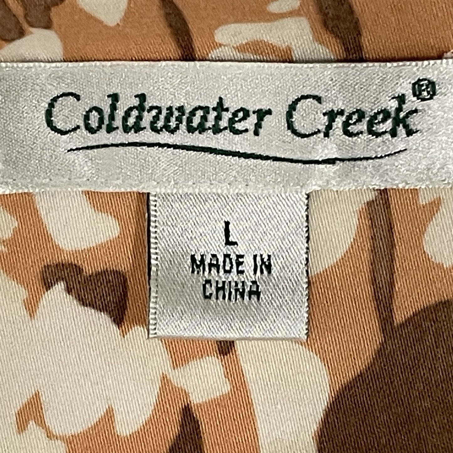 Coldwater Creek Floral Cotton Lightweight 3 Button Blazer Jacket Size Large L