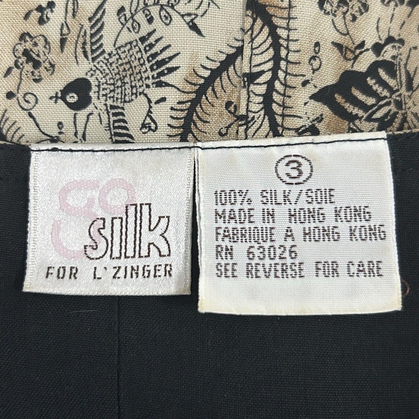 VTG Go Silk For L Zinger Brown Paisley Silk Adjustable Button Vest Womens Size 3
