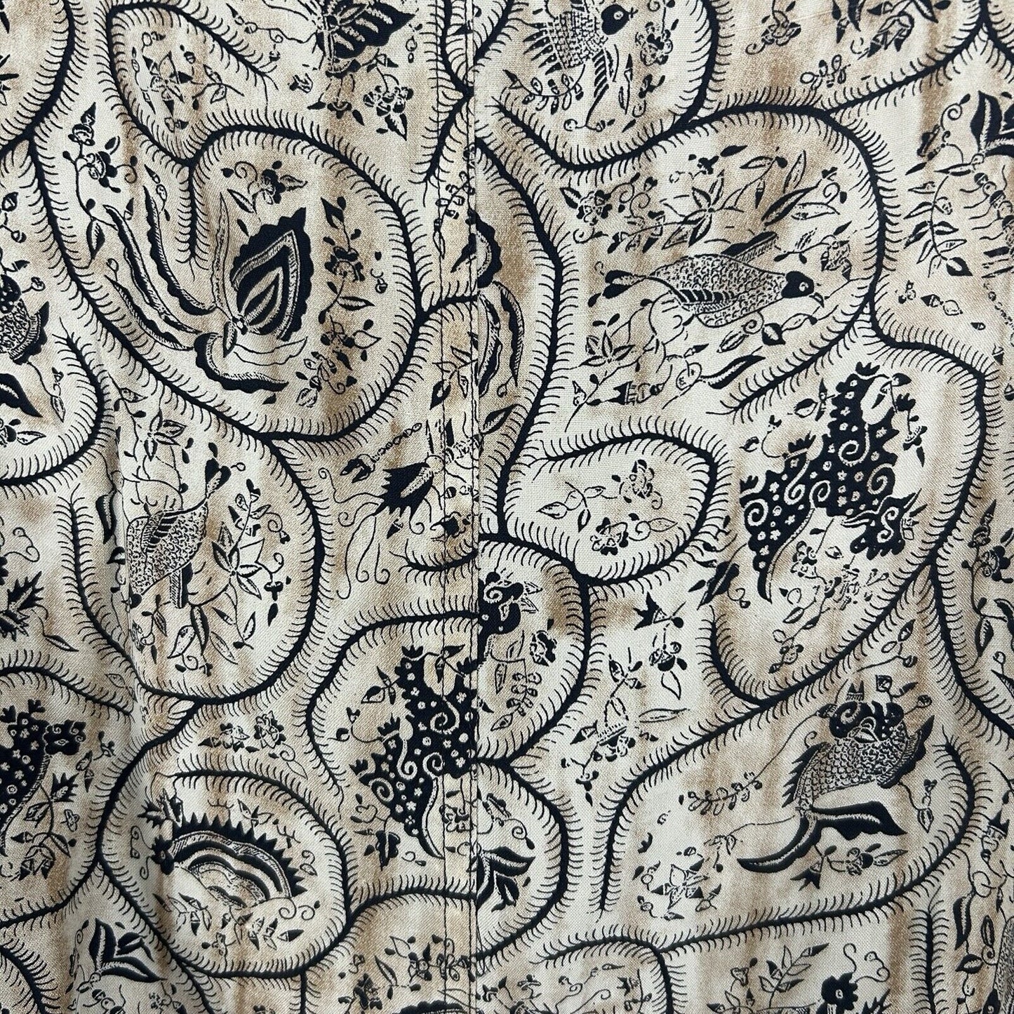 VTG Go Silk For L Zinger Brown Paisley Silk Adjustable Button Vest Womens Size 3