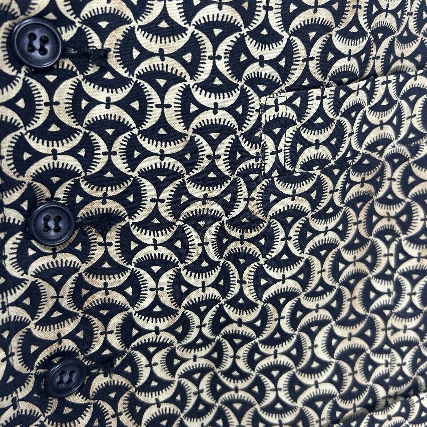 VTG Go Silk For L Zinger Brown Paisley Silk Adjustable Button Vest Womens Size 3