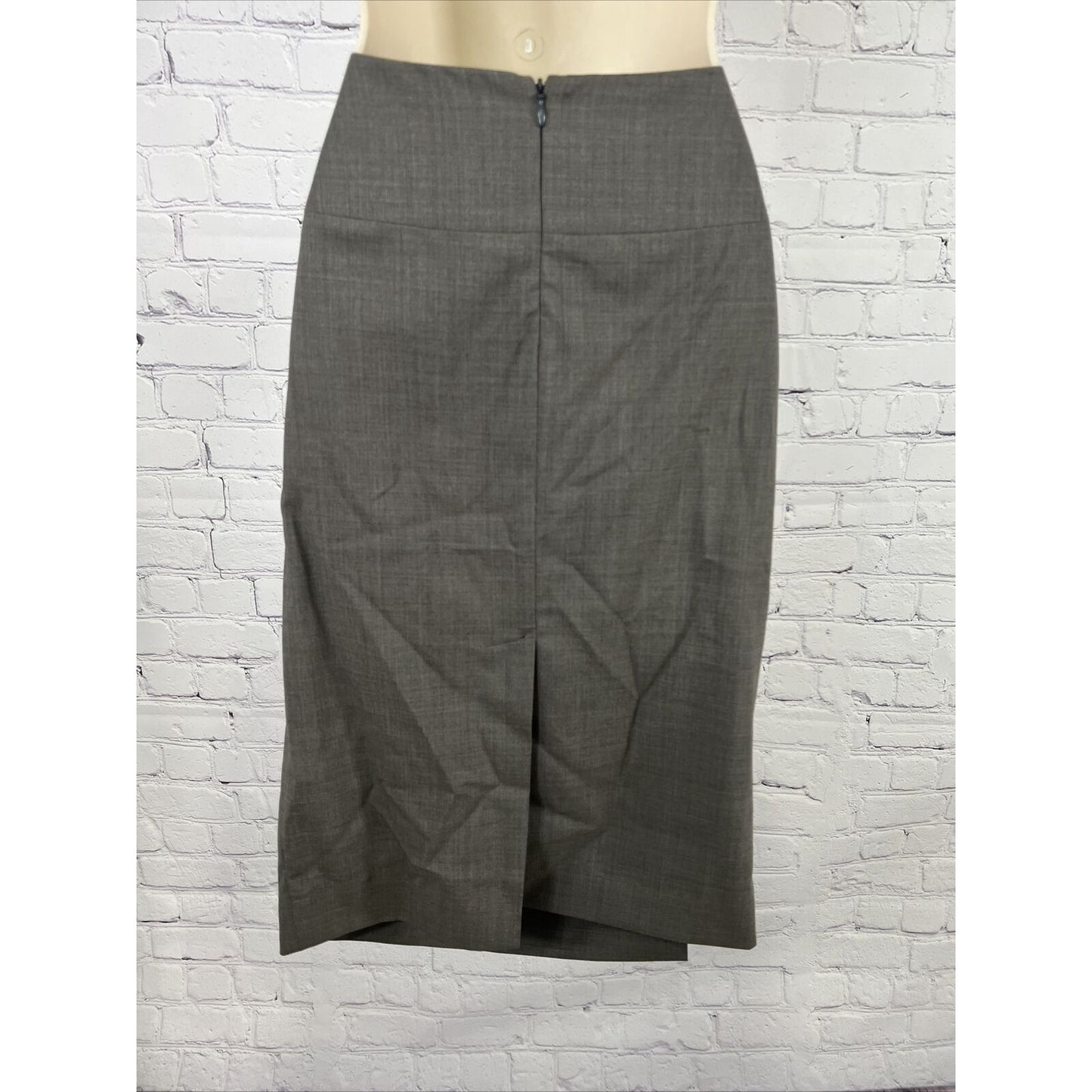 NWT ELEVENTY Womens Size 42 Gray Wool Blend Side Pleated Pencil Skirt Italy New