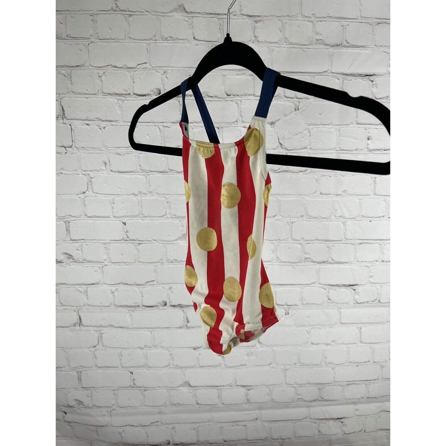 Mini Boden Red White Blue Gold One Piece Swimsuit Youth Girls 2-3Y 98cm